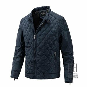 XXL ネイビー 中綿コート メンズ キルティングコート 大きいサイズ 中綿ジャケット 防寒着 コート 暖かい 冬 ワークマン