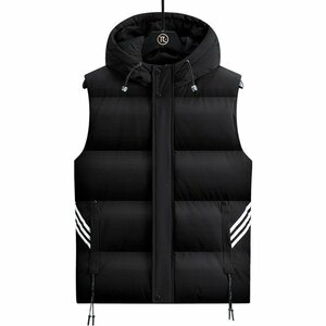 M Black Down Vest Catesto Men's Food с линиями модные холодные контрмеры теплые повседневные падения / зима доступны большой размер