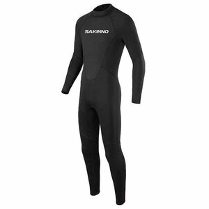 3XL ブラック フルスーツ ウェットスーツ メンズ 2mm 長袖 水着 防寒 保温 ネオプレーン ダイビング バックジップ仕様 マリンスポーツ