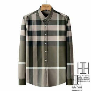 XL 2152 シャツ メンズ メンズシャツ 長袖シャツ ボタンダウンシャツ 柄シャツ チェックシャツ メンズ カジュアルシャツ ウォッシュ加工