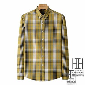 XL 2142 シャツ メンズ メンズシャツ 長袖シャツ ボタンダウンシャツ 柄シャツ チェックシャツ メンズ カジュアルシャツ ウォッシュ加工