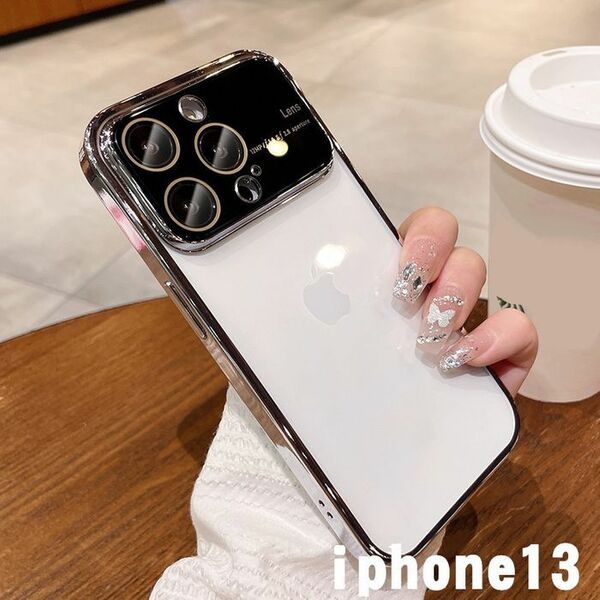 iphone13ケース カーバー TPU　指紋防止耐衝撃ホワイト1