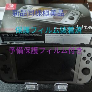 Nintendo Switch Lite ディアルガ パルキア (極美品) 背面シリコンカバーと予備保護フィルム付き