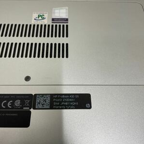 ワ12 HP probook 430 G5 Core i5第7世代 メモリ無し 通電可能、起動不可 ジャンクの画像5