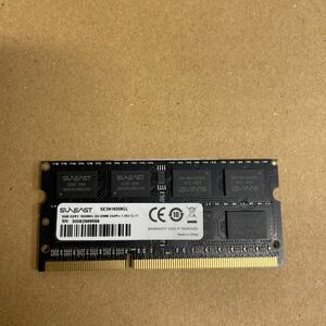 ワ60 SUAEAST ノートPCメモリ 8GB DDR3 1600MHz 1枚