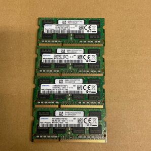 ウ80 SAMSUNG ノートPCメモリ 8GB 2Rx8 PC3L-12800S 4枚の画像1