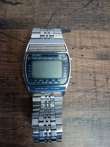 C17 SEIKO　セイコー　腕時計　WORLD TIME A239-502A アトラス　ワールドタイム　デジタル　クォーツ　ビンテージ　ジャンク