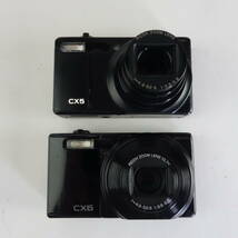 ジャンク RICHO リコー CX6 CX5 コンパクトデジタルカメラ まとめ売り2台セット 通電確認済_画像1