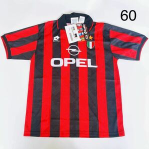 3SB152【未使用】ACミラン サッカーユニフォーム セリエA 背番号18 A.C.Milan lotto OPEL R.BAGGIO Lサイズ タグ付き 現状品 の画像1