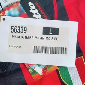 3SB152【未使用】ACミラン サッカーユニフォーム セリエA 背番号18 A.C.Milan lotto OPEL R.BAGGIO Lサイズ タグ付き 現状品 の画像5