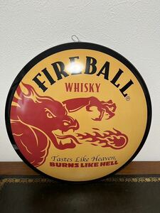 ブリキ 看板 ファイヤーボール ウイスキー FIREBALL アメリカン　雑貨　レトロ