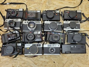 D フィルムカメラ 16点まとめて Canon OLYMPUS KONICA YASHICA キャノン オリンパス コニカ ヤシカ レンジファインダー コンパクトカメラ