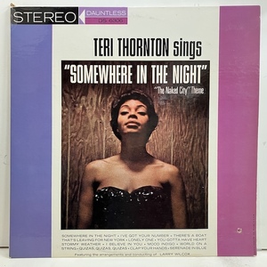 ●即決VOCAL LP Teri Thornton / Somewhere in the Night ds6306 jv6599 米オリジナル、Dg Stereo テリー・ソーントン