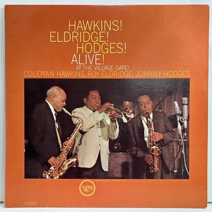 ●即決LP Coleman Hawkins / Alive At The Village Gate V-8504 j40905 米盤、ミゾナシMgm黒銀T Mono 