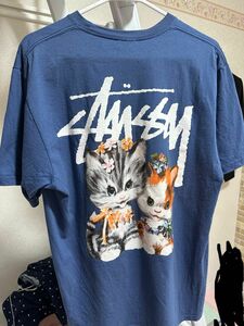 Stussy Kittens Tee Tシャツ　ミッドナイトブルー