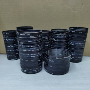 1円スタート レンズフィルター まとめて 49mm 52mm 55mm 58mm 62mm 72mm ジャンク品 LENS1933の画像1