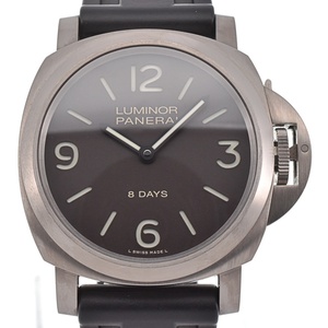 △ パネライ PANERAI PAM00562 ルミノール ベース 8デイズ チタン/ラバー 手巻き メンズ 良品 箱・保証書付き D#128010