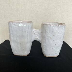 変形 陶器製 花器 管理NO.115 フラワーベース 華道 華展 花展 いけばなの画像2