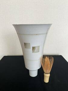 変形 陶器製 花器 管理NO117 フラワーベース 華道 華展 花展 いけばな 花瓶 