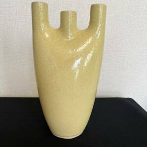 陶器製 変形 花器 管理A2435 フラワーベース 花瓶 華道 華展 花展 いけばな 生け花 インテリア オブジェの画像2