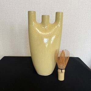 陶器製 変形 花器 管理A2435 フラワーベース 花瓶 華道 華展 花展 いけばな 生け花 インテリア オブジェの画像1