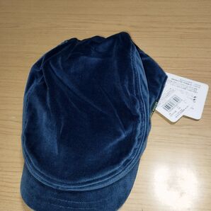 本日クーポン期限末 タラスブルバ ベロアハンチングキャップ ネイビーブルー Lサイズ タグ付 キャンプ 未使用品 軍帽