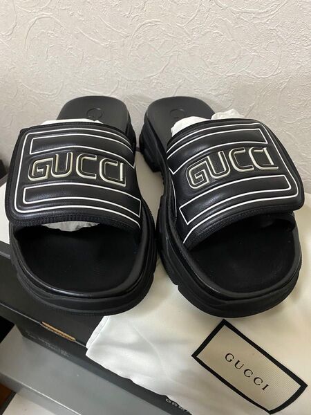 GUCCI グッチ レザーサンダル ブラック 新品未使用 正規品