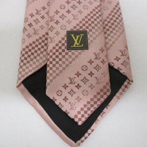 Louis Vuitton ルイヴィトン モノグラム柄ネクタイ ピンク 箱入り 幅９センチの画像2