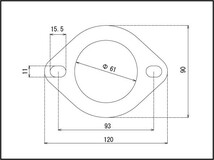 ▲マフラー用 60.5Φ用 レーザーカット メッキフランジ ガスケット フルセット / ワンオフ/ 自作 / マフラー加工 / 補修 ▲_画像2
