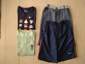 ★130サイズ★男児 夏 (半袖2点 半ズボン1点 水着1点 )4枚セット UT×どうぶつの森 NIKE コミカルキッズ 