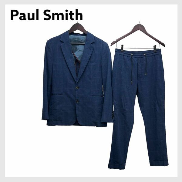 Paur Smith ポールスミス 21AW コットン混 グレンチェック 背抜き 2Bテーラードジャケット＆スラックスパンツ セットアップスーツ 103056