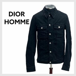 日本限定 希少 Dior HOMME 11-12AW ディオールオム BLACK BERRY BUSH DENIM JACKET ブラックベリーブッシュ デニムジャケット 133C448TX009の画像1