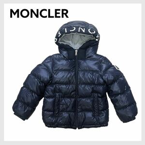 国内正規品 MONCLER モンクレール SALZMAN フードロゴ 袖ワッペン ナイロン ダウンジャケット キッズ ベビー 1A559-20-68950