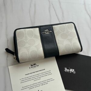 332 美品 COACH コーチ 長財布 ラウンドファスナー