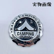 キャンプ CAMPING エンブレム シルバー_画像3