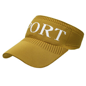  hat knitted sun visor SPORT mustard men's lady's Golf tennis sport walking sun visor * Saturday, Sunday and public holidays is shipping . day off 