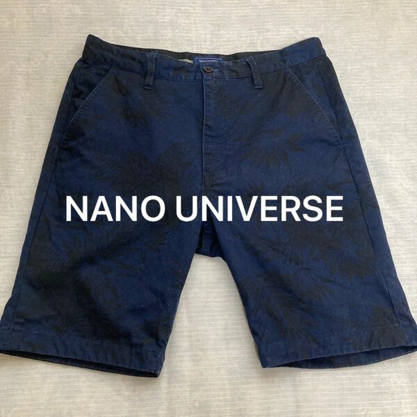 NANO UNIVERSE ハーフパンツ　M ネイビー　コットン100