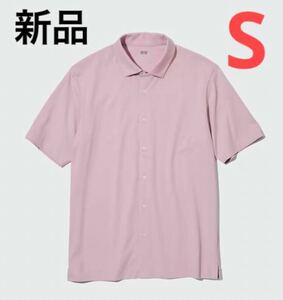 新品　ユニクロ　エアリズムポロシャツ（フルオープン・半袖）Sサイズ　10ピンク