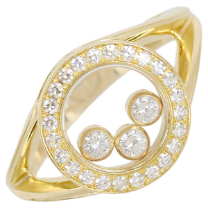  Chopard CHOPARD ring happy diamond ring lady's K18YG diamond 9 number yellow gold 1106987-1