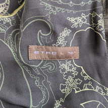 エトロ ETRO ライダースジャケット ハラコ レディース Lサイズ ダークブラウン ホワイト h-a365_画像8