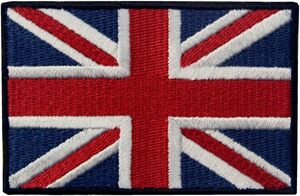 イギリス ユニオン・ジャック 紋章 イングランド 国旗 UK 英国 アップリケ 刺繍入りアイロン貼り付け/縫い付けワッペン