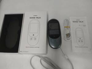 【09】美品 電源・充電OK☆音声翻訳機 DT-HY201G GOOD TALK グッドトーク 充電コード 取扱説明書 元箱 付き 中古品