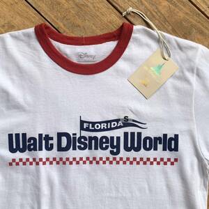 新品 ディズニーxVANS バンズ Disney 半袖Tシャツ メンズ Sサイズ コラボ 胸ロゴ フロリダ トップス カットソー タグ付き未使用品 T2482