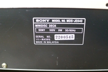 SONY MDデッキ MDS-JE640 リモコン説明書付_画像5