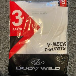 ボディワイルド　Vネックシャツ　3枚組　新品　S BODYWILD メンズ　シャツ