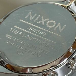 1円〜◇NIXON ニクソン SIMPLIFY THE 51-30 CHRONO クロノグラフ 白文字盤 クォーツ メンズ腕時計 稼働品の画像9