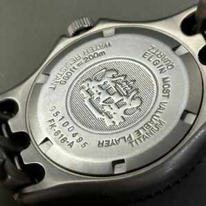 1円〜◇ELGIN エルジン TITANIUM チタン FK-616-A クォーツ メンズ腕時計 稼働品の画像9