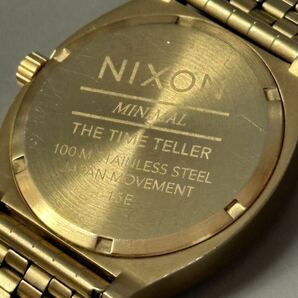 1円〜◇NIXON ニクソン MINIMAL タイムテラー THE TIME TELLER クォーツ ゴールドカラー メンズ腕時計 稼働品 の画像10