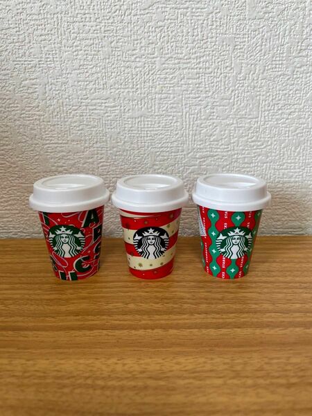 【3点セット】STARBUCKS スタバ ミニカップ　ギフト ホリデー スターバックス　クリスマス　コレクション