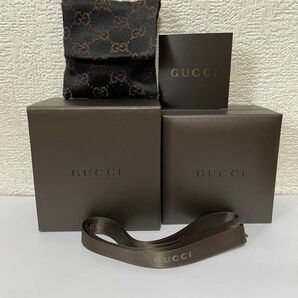 【GUCCI 】 グッチ　アクセサリーボックス　空箱　リボン　ケアカード　布袋　ネックレス　ブレスレット　正規品　ポーチ　ギフト箱